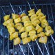 Set de 10 pinchos de acero inoxidable para barbacoa